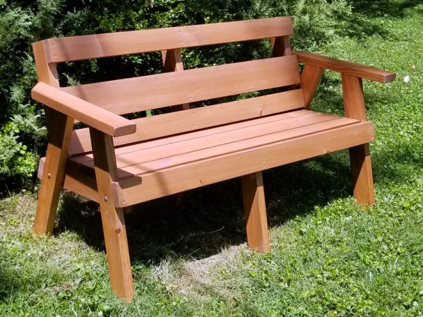 5' Commercial quality eco-friendly Outdoor Park Bench slanted to the right.